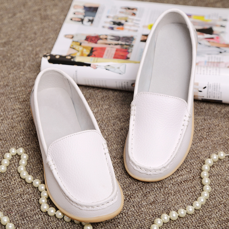 Women'S Shoes For Standing All Day - Women White Pu Leather Nurse Shoes