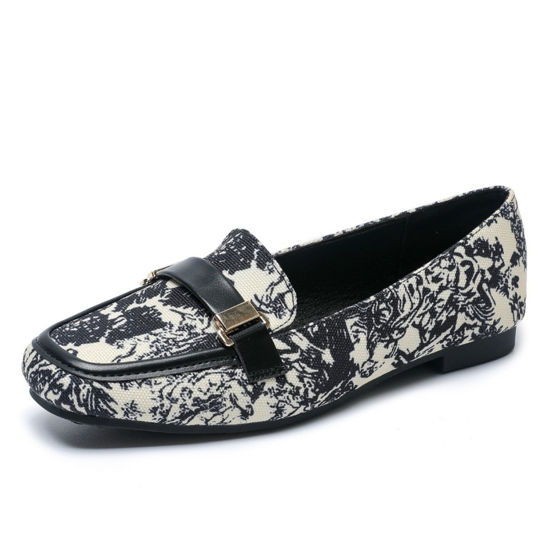 Women Shoes Loafers - Autumn Flats Women Shoes Belt buckl