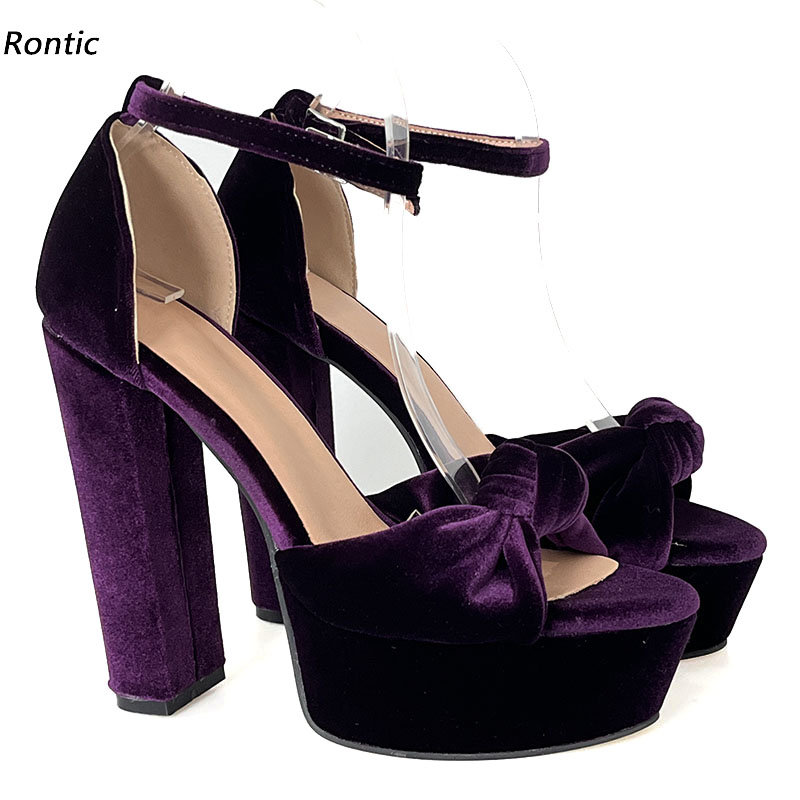 Platform Sneakers Chunky - Rontic Handmade Women Platform Sandals Ankle