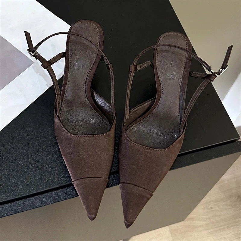 Women Shoes Zara - Eilyken High Quality Satin Buckle Strap