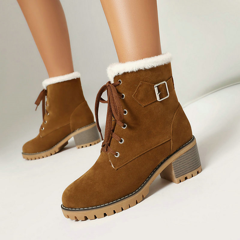 Women'S Xti Shoes - Women Winter Snow Boots Suede Fur