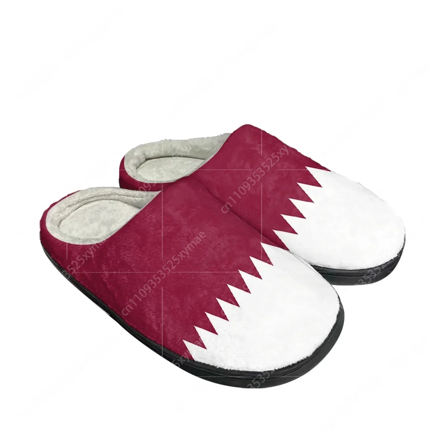 Women Shoes Qatar - Qatar Flag Home Cotton Custom Slippers