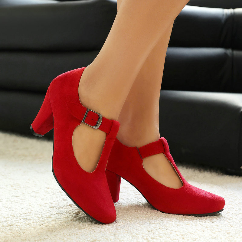 Women'S Xti Shoes - T-Strap Mary Jane Shoes Women Faux
