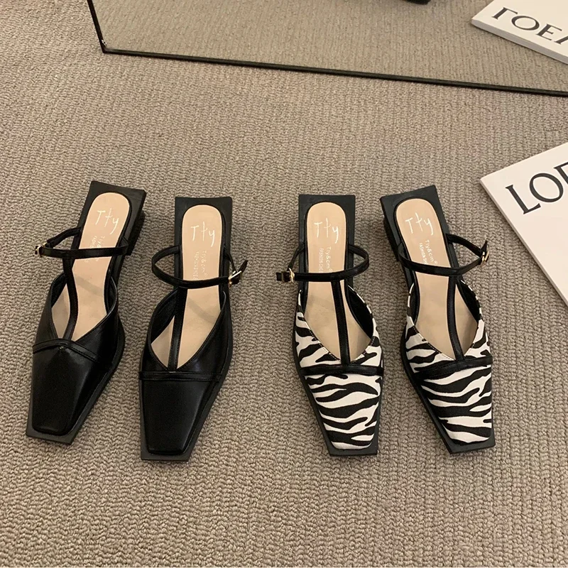 Women Shoes Zara - 2024 Summer Women Mules Slipper Fashion