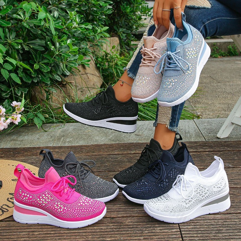 Women'S Shoes For Tennis - Women Sneakers 2026 Mesh Breathable Shiny