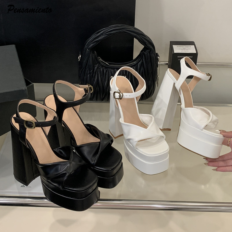 Platform Sneakers Chunky - Star style Fashion Double Platform Wedges