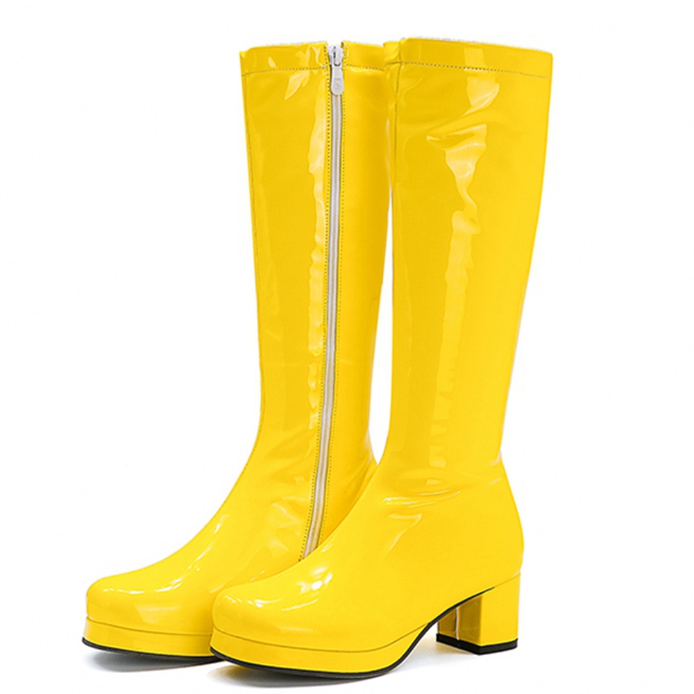 High Knee Heel Boots - REAVE CAT Autumn Sweet Knee-High boots