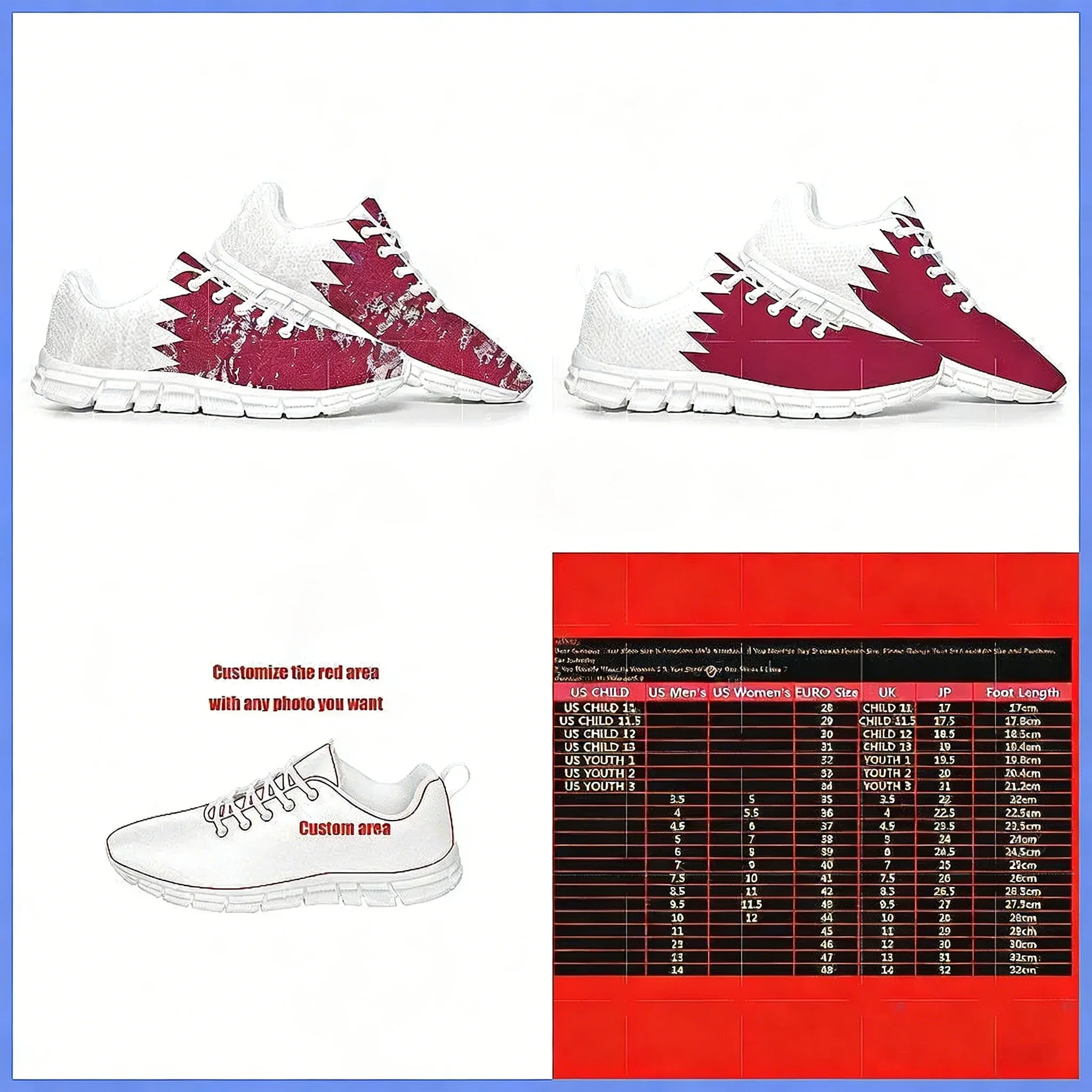 Women Shoes Qatar - Qatar Flag Sports Shoes, Custom Sneakers
