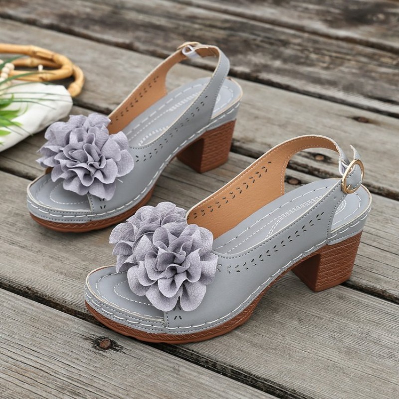 Vintage Flower Decorate Peep T - огляд і ціна Peep Toe Heels
