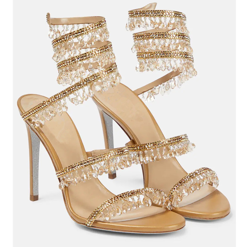 Sexy Green Crystal Fringe Stil - огляд і ціна Peep Toe Heels