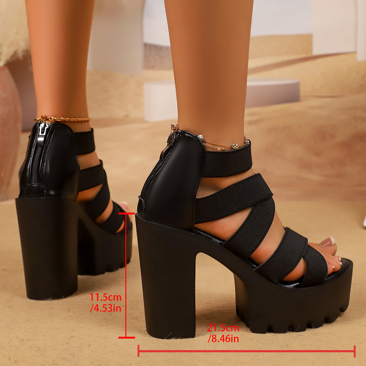 Punk Style Chunky High Heels P - огляд і ціна Platform Sneakers Chunky