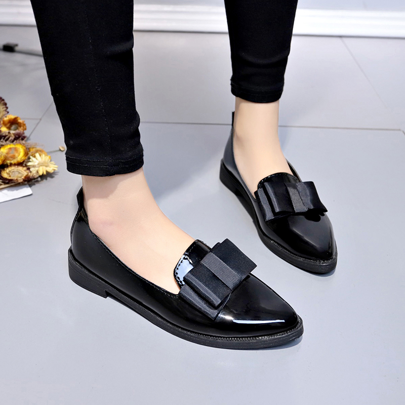 Black/ Wine Red Patent Leather - огляд і ціна Women Shoes Loafers