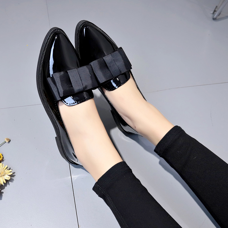 Black/ Wine Red Patent Leather - огляд і ціна Women Shoes Loafers
