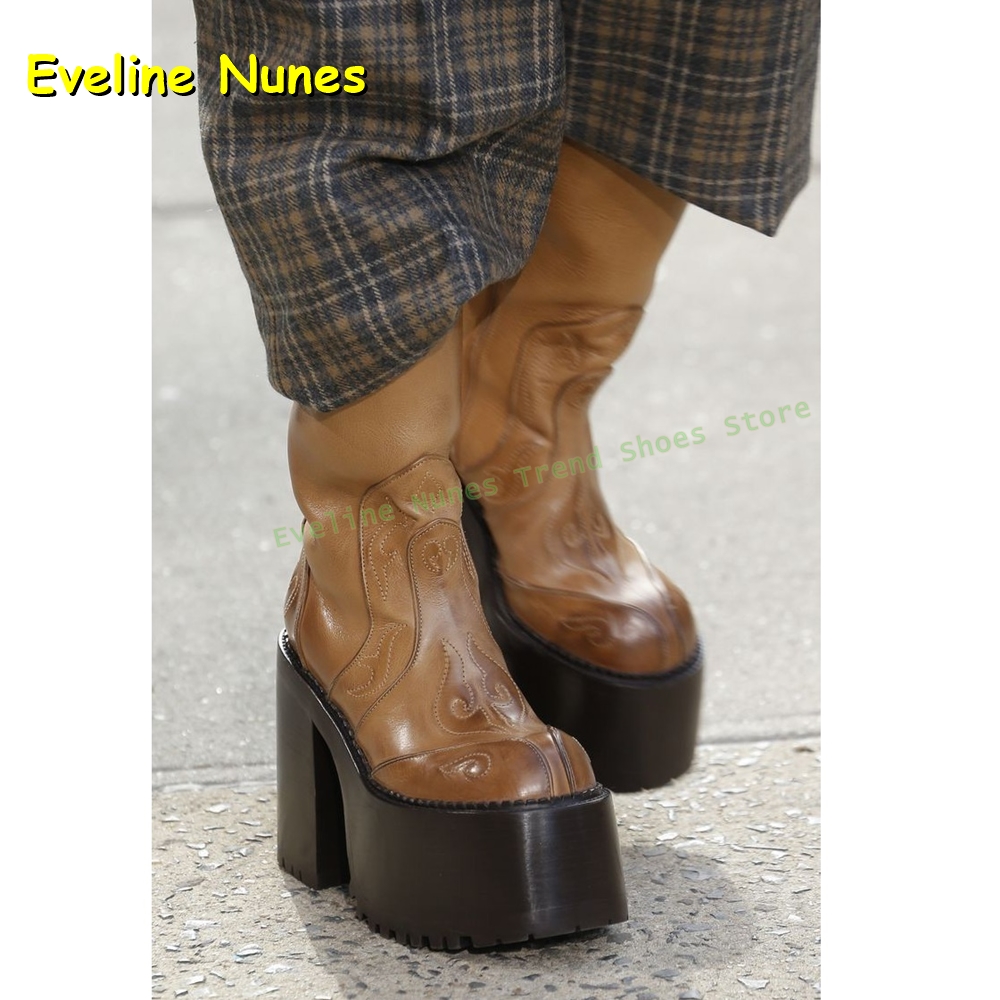 Embroidery Platform Knee High  - огляд і ціна Women'S Shoes Trending 2025