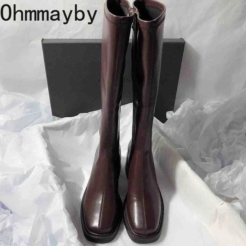 Vintage Thick Heel Women Knee  - огляд і ціна High Knee Heel Boots
