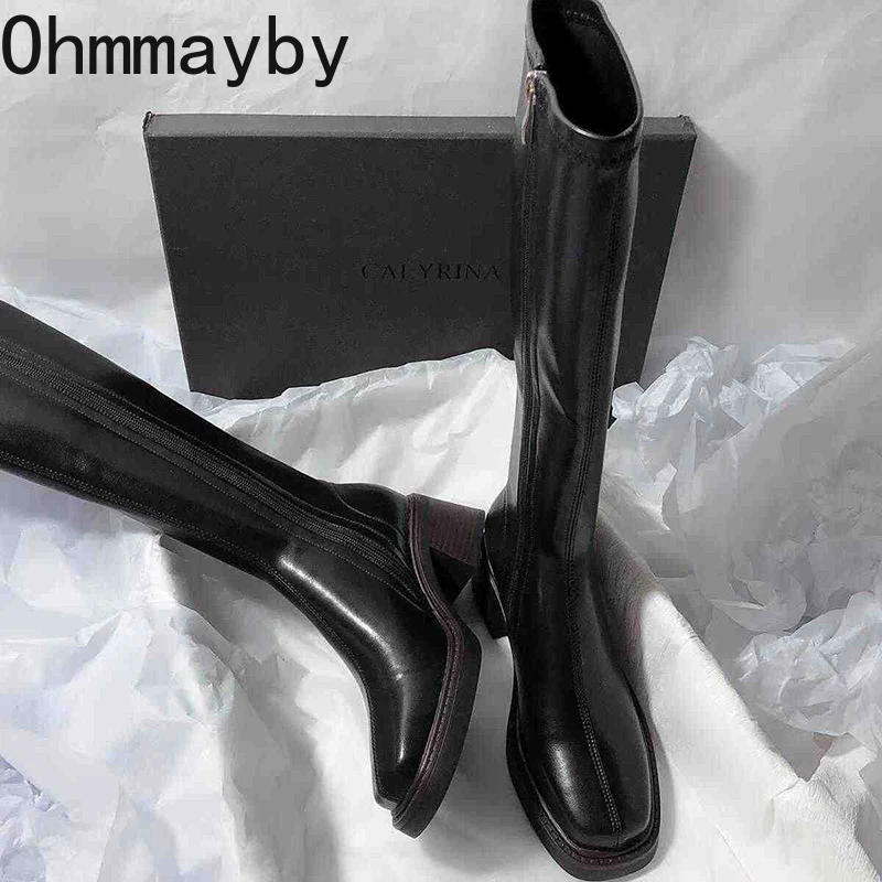 Vintage Thick Heel Women Knee  - огляд і ціна High Knee Heel Boots
