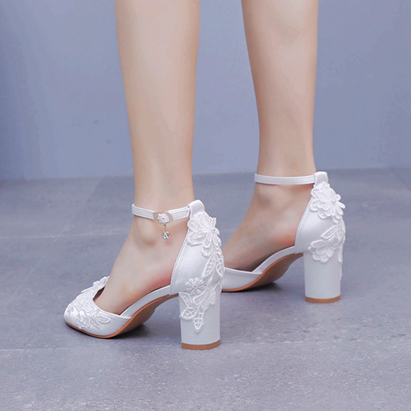 Women White Silk High Heels Su - огляд і ціна Peep Toe Heels