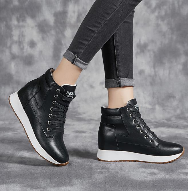 7CM Genuine Leather Women Ankl - огляд і ціна Platform Sneakers Chunky