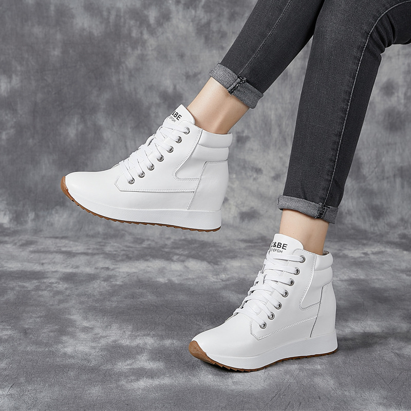 7CM Genuine Leather Women Ankl - огляд і ціна Platform Sneakers Chunky