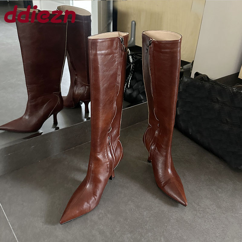 Fashion Pointed Toe Ladies Kne - огляд і ціна High Knee Heel Boots