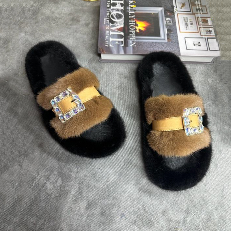 Mink Fur Slippers Women's Real - огляд і ціна Women Shoes Mules