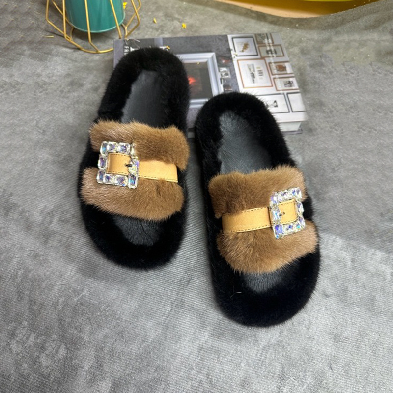 Mink Fur Slippers Women's Real - огляд і ціна Women Shoes Mules