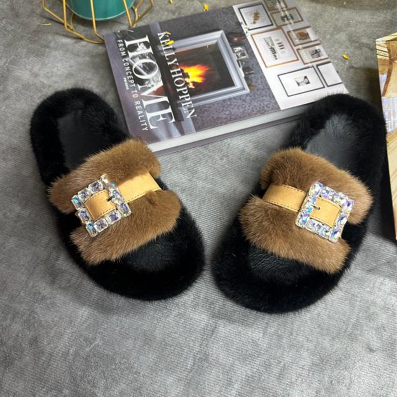 Mink Fur Slippers Women's Real - огляд і ціна Women Shoes Mules