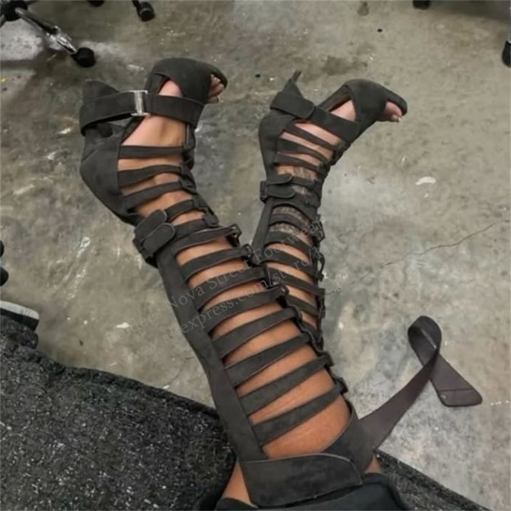 Gladiator Hollow Belt Buckle K - огляд і ціна High Knee Heel Boots