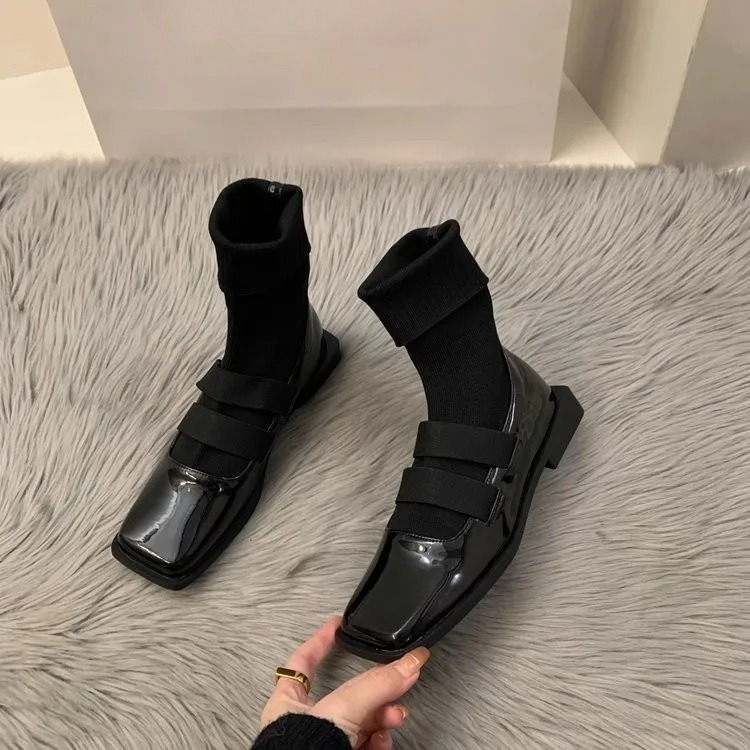 British style square knitted s - огляд і ціна Women Shoes Zara