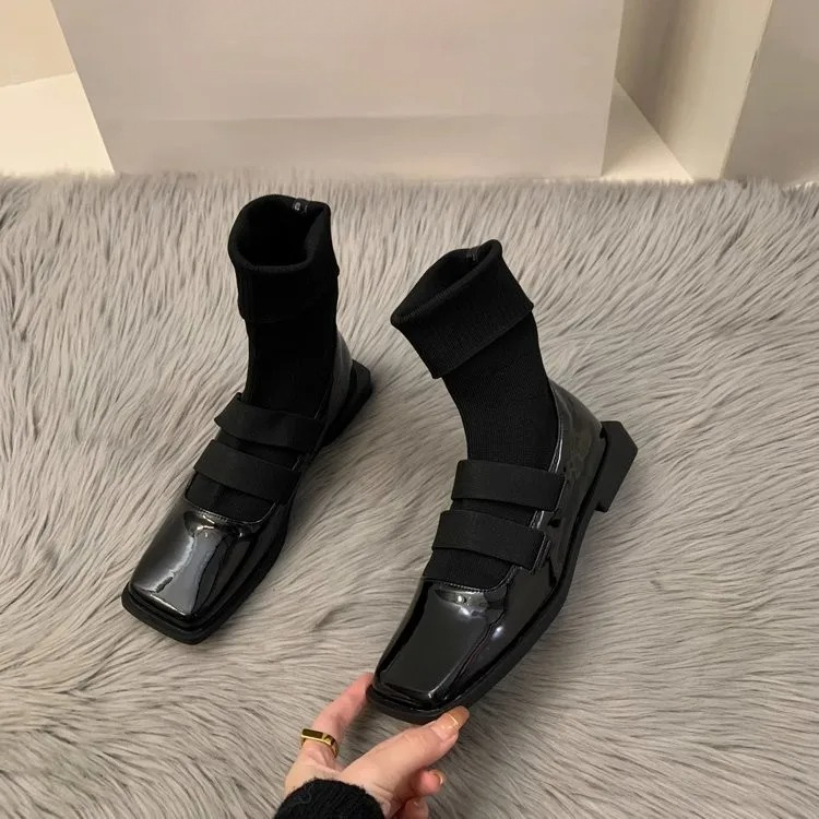 British style square knitted s - огляд і ціна Women Shoes Zara