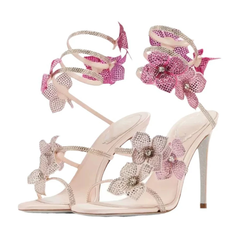 Eilyken Sexy CRYSTAL Flower Th - огляд і ціна Peep Toe Heels
