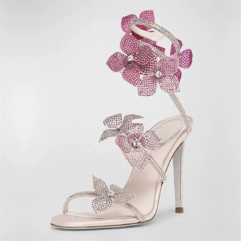 Eilyken Sexy CRYSTAL Flower Th - огляд і ціна Peep Toe Heels