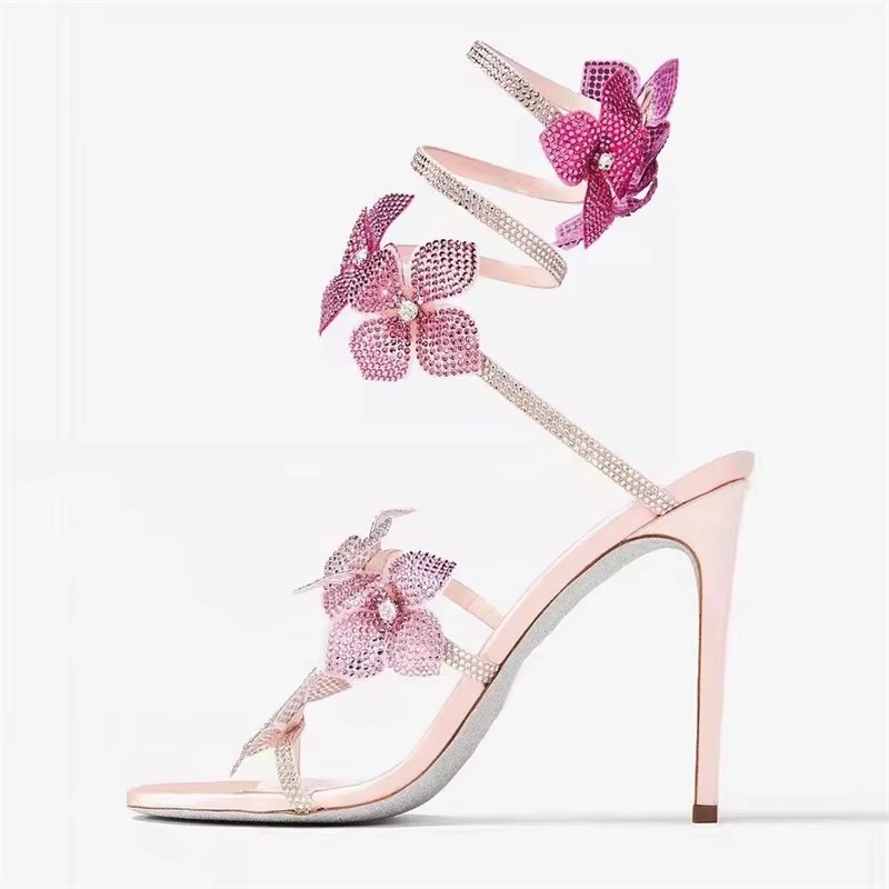 Eilyken Sexy CRYSTAL Flower Th - огляд і ціна Peep Toe Heels