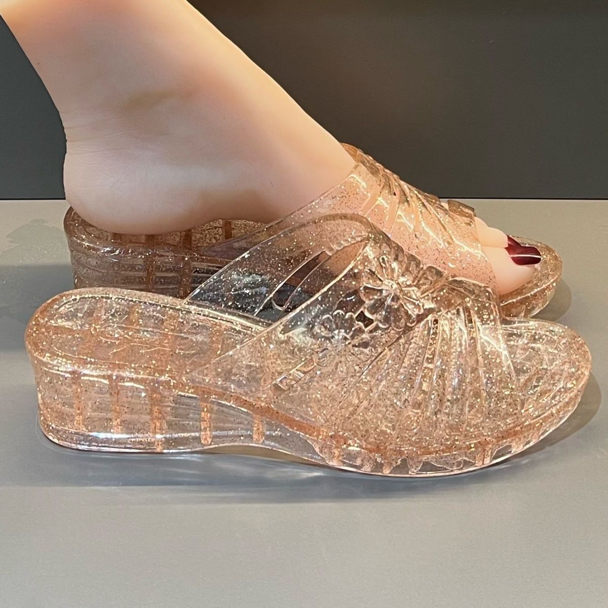 WFashion Purple Glitter Jelly  - огляд і ціна Women Shoes Mules