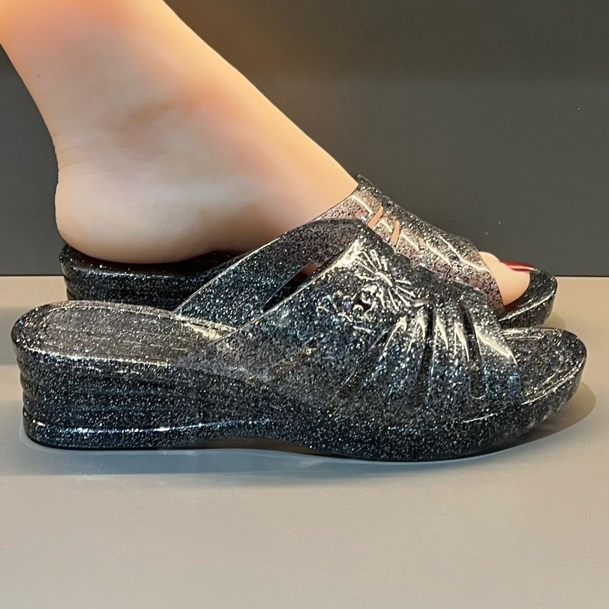 WFashion Purple Glitter Jelly  - огляд і ціна Women Shoes Mules