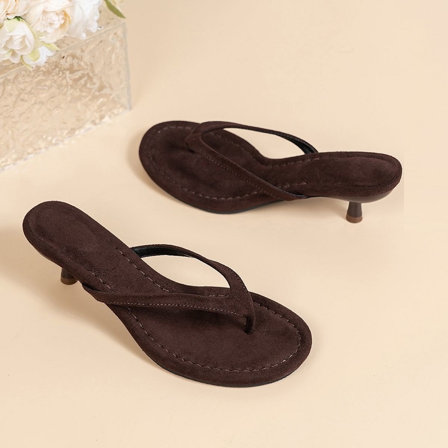 New Faux Suede Heeled Thong Sa - огляд і ціна Women Shoes Mules