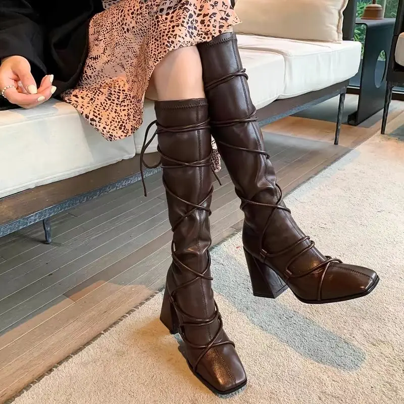 Autumn Winter Leather Strap Kn - огляд і ціна Women'S Shoes Trending 2025