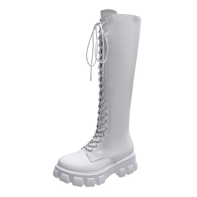 Women Knee High Boots Lace Up  - огляд і ціна High Knee Heel Boots